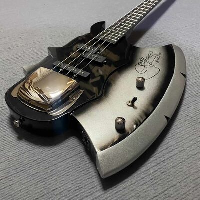 Custom 4 Strings Axe Bass Gene Simmons Electric Guitar Bass Rosewood Fretboard Black supplier