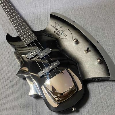 Custom 4 Strings Axe Bass Gene Simmons Electric Guitar Bass Rosewood Fretboard Black supplier