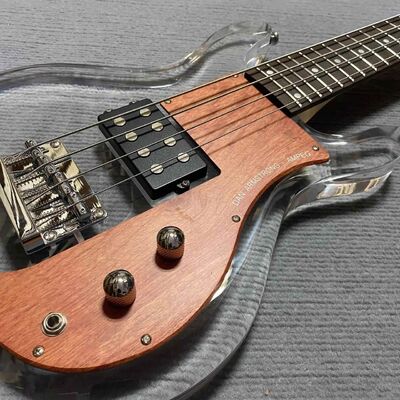 Custom Dan Armstrong 4 Strings Acrylic Electric Bass Maple Neck Rosewood Fretboard w/H supplier