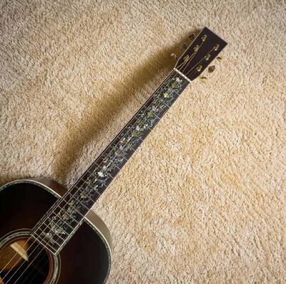Custom 41 Inch D Body Dreadnought Wide Neck Acoustic Guitar with Solid Cocobolo Back Sides supplier
