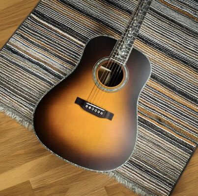 Custom 41 Inch D Body Dreadnought Wide Neck Acoustic Guitar with Solid Cocobolo Back Sides supplier