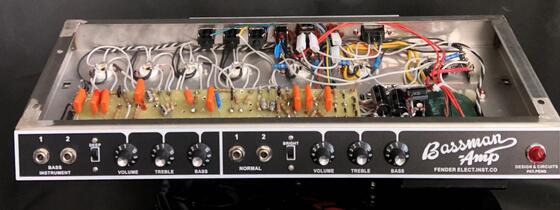 Black Panel Bassman 2-Channel 50-Watt Guitar Amp Head 1964 6L6*2, 12AX7*4 Tubes supplier