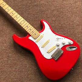 Good quality Malmsteen Scalloped maple fretboard Big Head ST 6 string electric guitarra,red color supplier