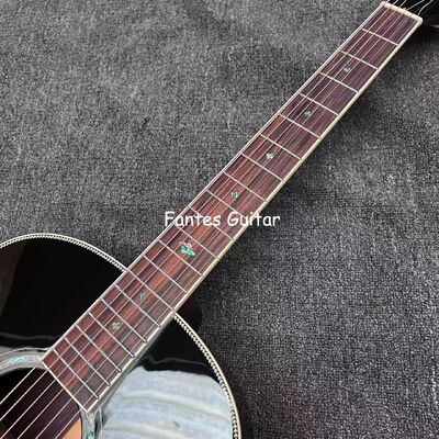 Custom J45s Full Solid Wood Acoustic Guitar 41 Inch Guitar with Ebony Fingerboard Herringbone Abalone supplier