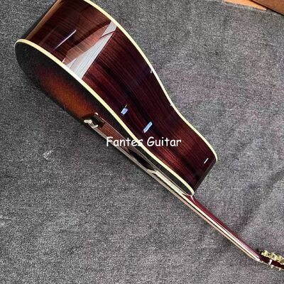 Custom J45s Full Solid Wood Acoustic Guitar 41 Inch Guitar with Ebony Fingerboard Herringbone Abalone supplier