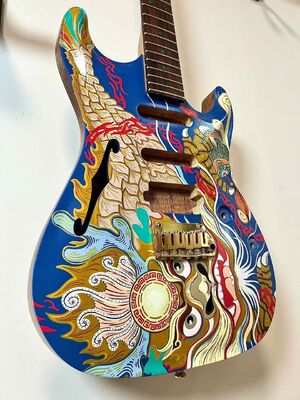 Custom Handpainted Electric Guitar Accept Guitar and Bass with OEM supplier