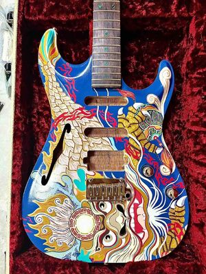 Custom Handpainted Electric Guitar Accept Guitar and Bass with OEM supplier