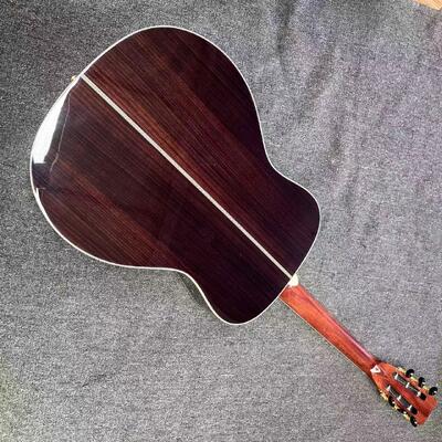 AAAAA solid spruce top OM body SOLID ROSEWOOD back side acoustic guitar bone nut supplier