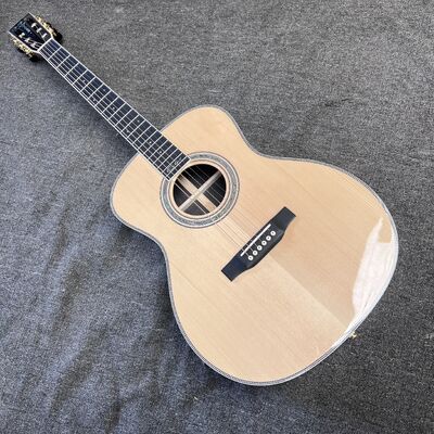 AAAAA solid spruce top OM body SOLID ROSEWOOD back side acoustic guitar bone nut supplier