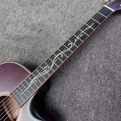 AAAAA solid koa top k24ce body SOLID KOA back side Taylor style acoustic guitar bone nut supplier
