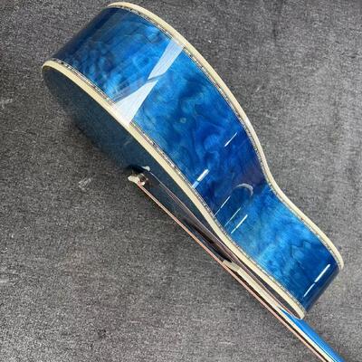 AAAAA solid spruce top OM body water ripple SOLID back side acoustic guitar bone nut supplier