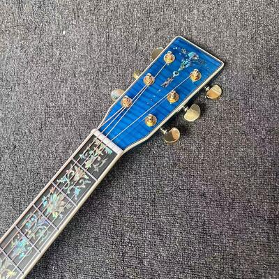 AAAAA solid spruce top OM body water ripple SOLID back side acoustic guitar bone nut supplier