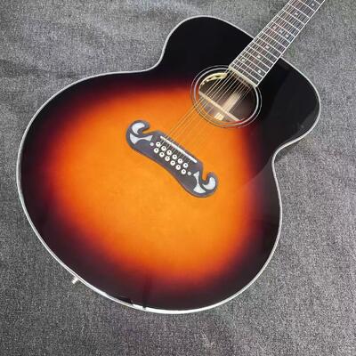 AAAAA 43 inch solid spruce top sj200 jumbo body maple back side acoustic guitar bone nut in cherry sunburst supplier