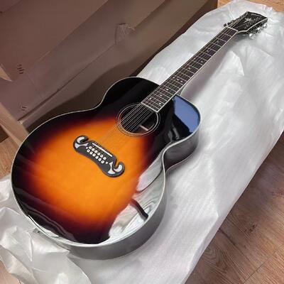AAAAA 43 inch solid spruce top sj200 jumbo body maple back side acoustic guitar bone nut in cherry sunburst supplier