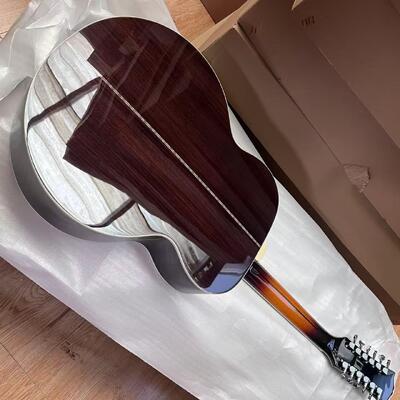 AAAAA 43 inch solid spruce top sj200 jumbo body maple back side acoustic guitar bone nut in cherry sunburst supplier