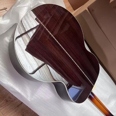 AAAAA 43 inch solid spruce top sj200 jumbo body maple back side acoustic guitar bone nut in cherry sunburst supplier