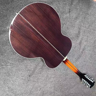 AAAAA 43 inch solid spruce top sj200 jumbo body maple back side acoustic guitar bone nut in cherry sunburst supplier