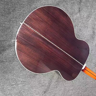 AAAAA 43 inch solid spruce top sj200 jumbo body maple back side acoustic guitar bone nut in cherry sunburst supplier