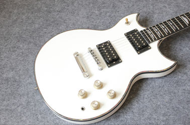 White Glossy Finish YMH SG Electric Guitars China Chrome Hardware supplier