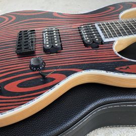 2019 Maple Top 7 Strings Electric Guitar,Abalone binding,Ebony fingerboard Neck through body Electric Guitar supplier