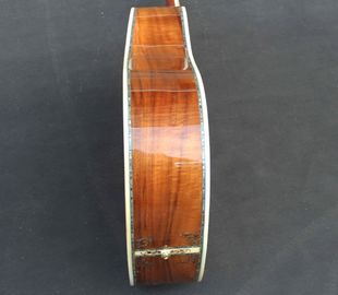 Handmade Deluxe solid koa wood Acoustic guitar, acoustic Guitarra, solid koa wood with abalone inlay supplier