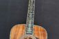Handmade Deluxe solid koa wood Acoustic guitar, acoustic Guitarra, solid koa wood with abalone inlay supplier