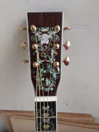 Handcraft deluxe abalone inlay binding solid spruce top cocobolo back sides D45l acoustic guitar supplier