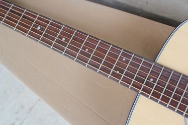 Factory custom 41 inch 20 frets 18 natural wood color acoustic guitar with solid top mahogany back supplier