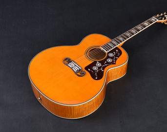 J200 customized 42 Inch Jumbo size solid wood acoustic guitar with AA Solid sitka spruce top rosewood fingerboard supplier