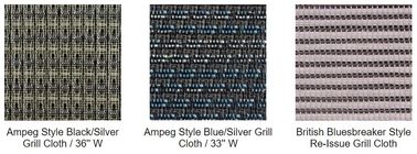 Original Ampeg Speaker Cabinet Grill Cloth, Black/Silver 59&quot; Widt Guitar AMP Cloth grill cloth fabric DIY repair speaker supplier