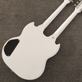 White EDS1275,Double Neck, Double Neck, 6 Strings+12 Strings, Black Guard plate, Black Guard plate supplier