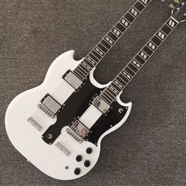 White EDS1275,Double Neck, Double Neck, 6 Strings+12 Strings, Black Guard plate, Black Guard plate supplier