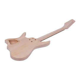 Unfinished DIY Electric Guitar Kit Basswood Body Maple Guitar Neck Rosewood Fingerboard supplier