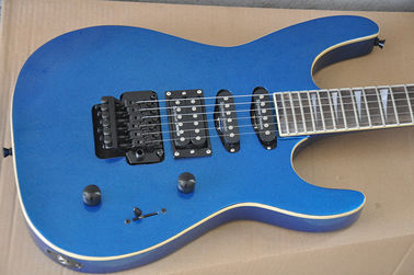 Metallic Blue Set In JS Electric Guitar with Floyd Rose,24 Frets,White binding Body supplier