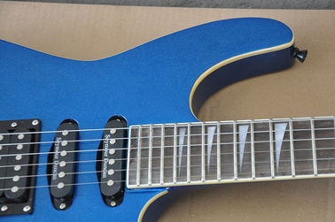 Metallic Blue Set In JS Electric Guitar with Floyd Rose,24 Frets,White binding Body supplier