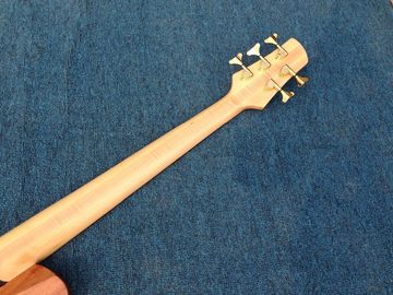 High End Flamed Maple Top Neck Through Body 5 strings gold Hardware Bass Guitar Guitarra custom bass guitar bass supplier