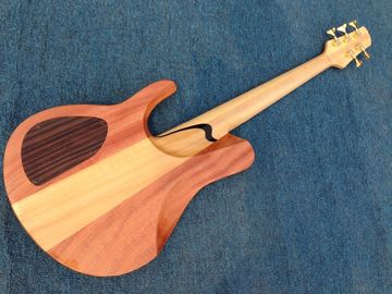 High End Flamed Maple Top Neck Through Body 5 strings gold Hardware Bass Guitar Guitarra custom bass guitar bass supplier