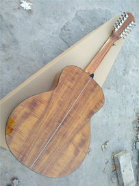 Koa wood Handmade jumbo acoustic 12 string armrest bevelled cutway 12 Strings custom acoustic electric guitar supplier