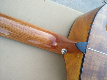 Koa wood Handmade jumbo acoustic 12 string armrest bevelled cutway 12 Strings custom acoustic electric guitar supplier