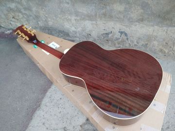 acoustic guitar 00 solid spruce parlor acoustic guitar OOO body maroon color customize white pearl vintage guitar supplier