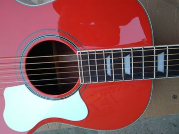 acoustic guitar 00 solid spruce parlor acoustic guitar OOO body maroon color customize white pearl vintage guitar supplier