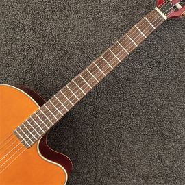 6 strings Guitar in Orange Color,Red Back and Side,Side Pickup,Hollow Body supplier