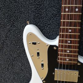 Custom Shop,Jaguar model with White Top,6 Strings Electric Guitar,Slivery hardware,Black Guardplate supplier