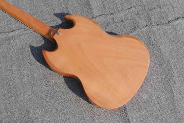 High quality custom 6 string electric guitar, flame maple veneer, wood color body, double F hole half hollow body, rosew supplier