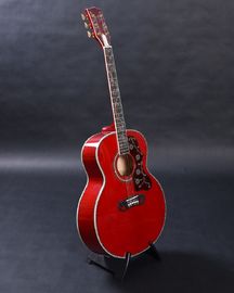 Customized acoustic guitar, 43 inch Jumbo guitar, Quilt Vine Viper red, Guitarra acustica supplier