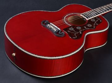 Customized acoustic guitar, 43 inch Jumbo guitar, Quilt Vine Viper red, Guitarra acustica supplier