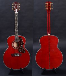 Customized acoustic guitar, 43 inch Jumbo guitar, Quilt Vine Viper red, Guitarra acustica supplier