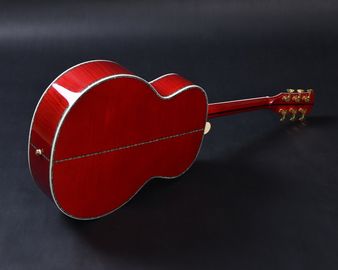 Customized acoustic guitar, 43 inch Jumbo guitar, Quilt Vine Viper red, Guitarra acustica supplier