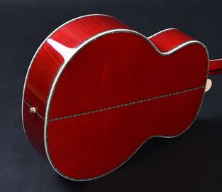 Customized acoustic guitar, 43 inch Jumbo guitar, Quilt Vine Viper red, Guitarra acustica supplier