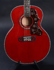 Customized acoustic guitar, 43 inch Jumbo guitar, Quilt Vine Viper red, Guitarra acustica supplier